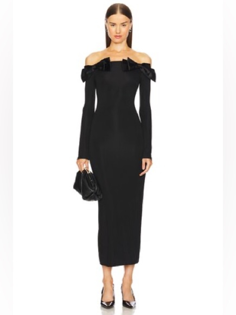 La’Academie by Marianna Dinara Midi Dress in Black from Revolve Small BNWT